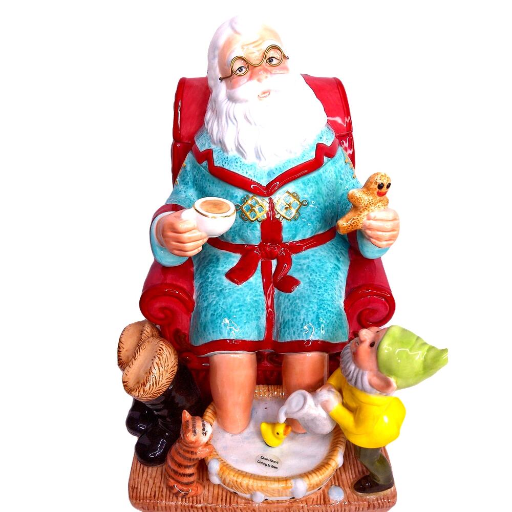 Waterford Holiday Heirlooms Tea Time For Santa Musical Cookie Jar 3rd Edition